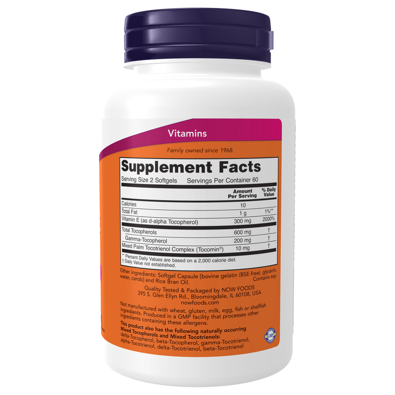 Advanced Gamma E Complex (120 Softgel) - supplement facts
