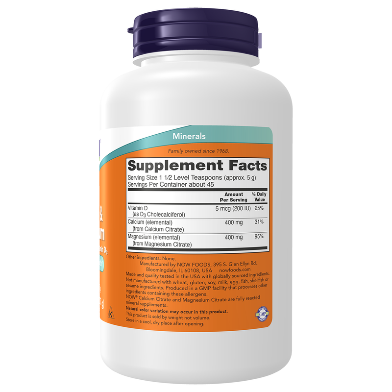 Calcium and Magnesium Powder (227 g) - right view