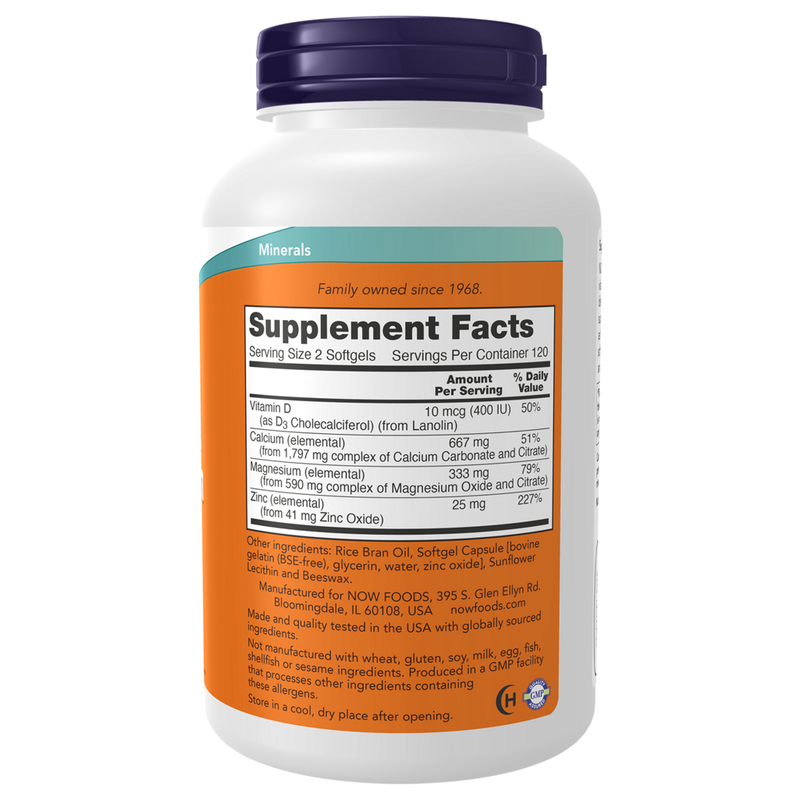Calcium & Magnesium (240 Softgels) - supplement facts