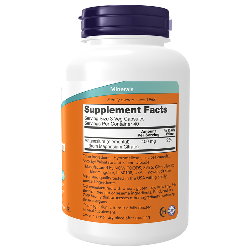 Magnesium Citrate 400mg (120 Capsules) - right view