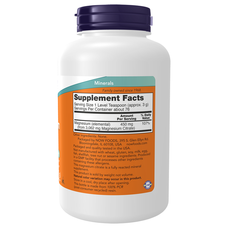 Magnesium Citrate Pure Powder (227 g) - right view