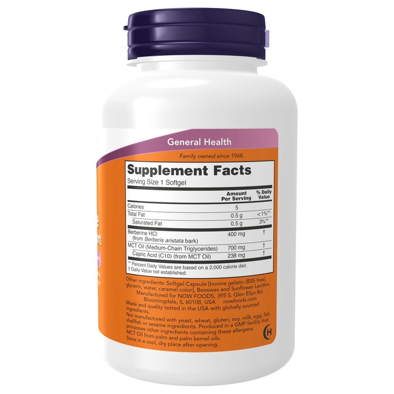Berberine Glucose Support (90 Softgels) - supplement facts