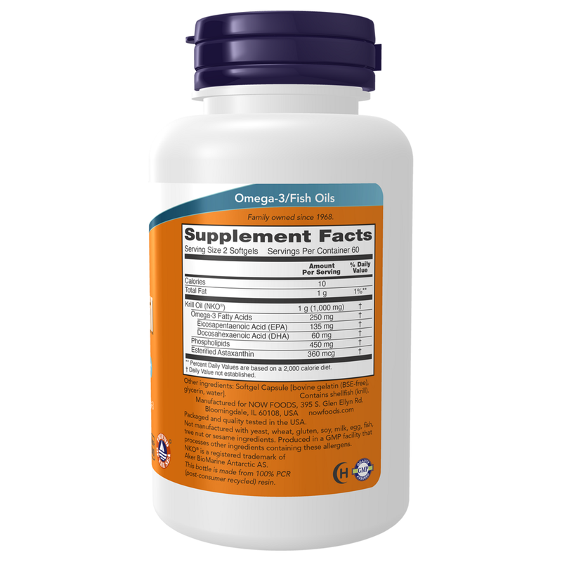 Neptune Krill Oil 500mg (120 Softgels) - supplement facts