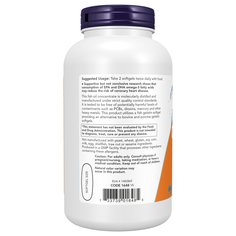 Omega-3 (200 Softgels) - left view