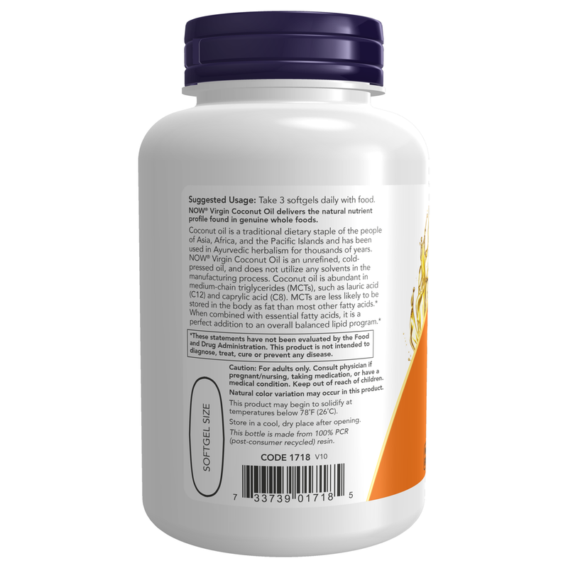 Virgin Coconut Oil 1000mg (120 Softgels) - left view