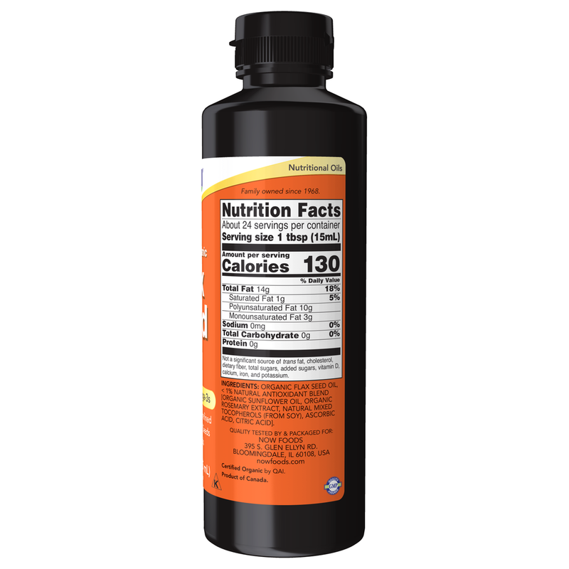 Flax Seed Oil (355 ml) - supplement facts