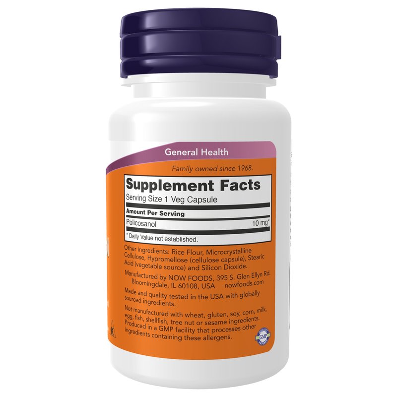 Policosanol 10mg (90 Capsules) - supplement facts