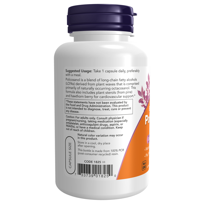 Policosanol Extra Strength (90 Capsules) - label information