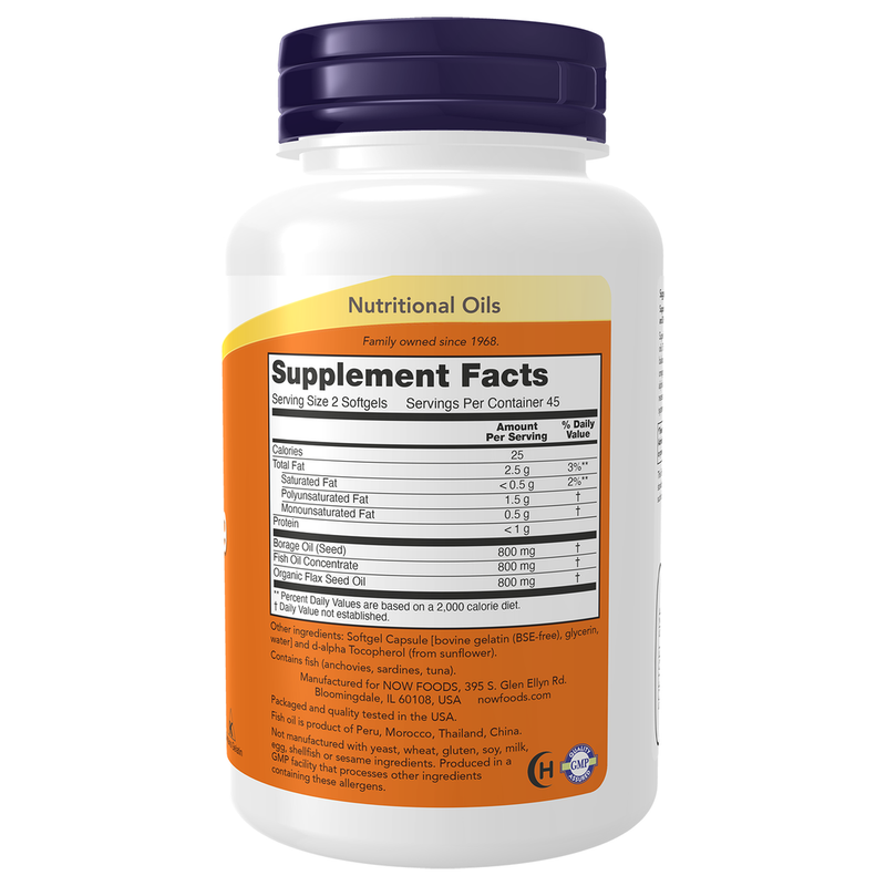 Super Omega 3-6-9 1200mg (90 Softgels) - right view