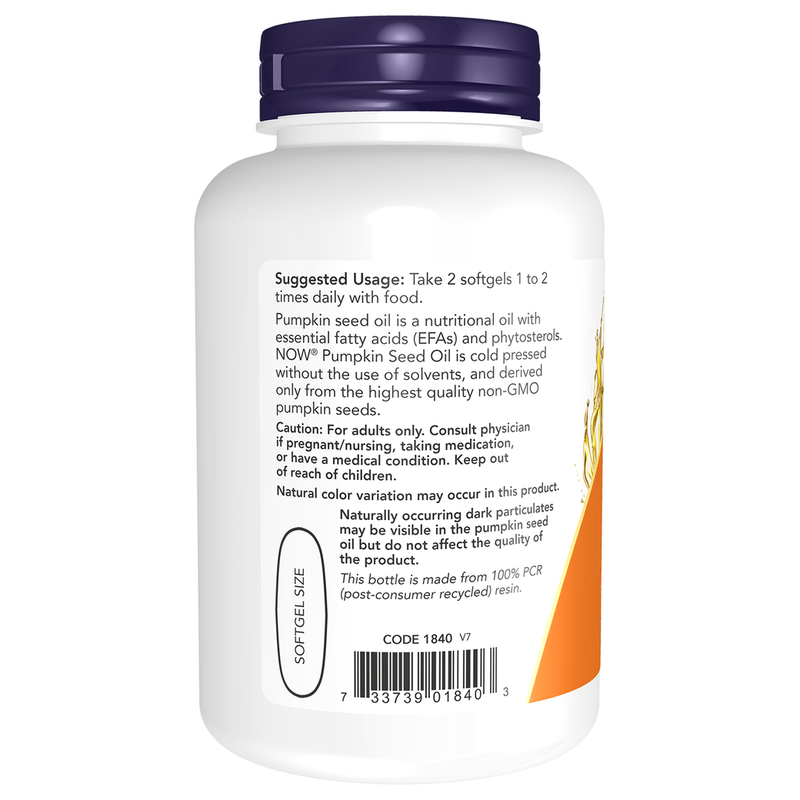 Pumpkin Seed Oil 1000mg (100 Softgel) - left view