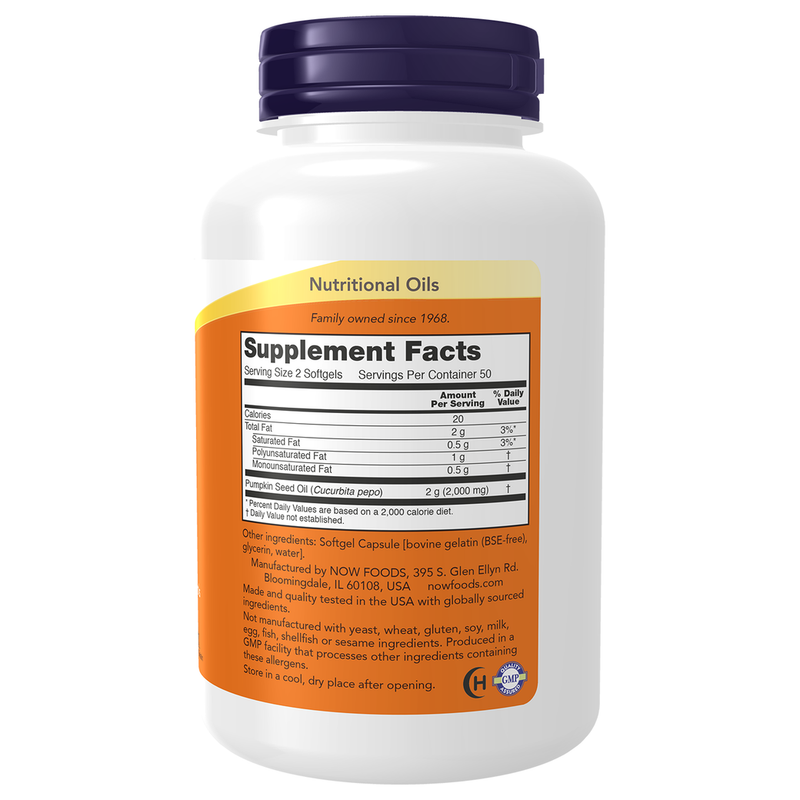 Pumpkin Seed Oil 1000mg (100 Softgel) - right view