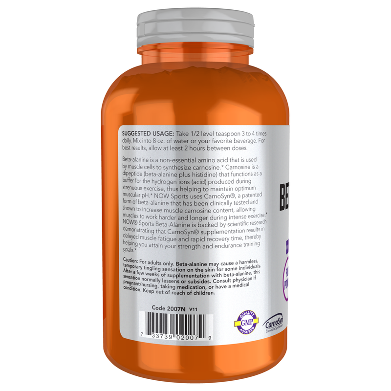 Beta Alanine Powder (500 g) - label information
