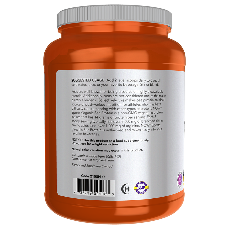 Organic Pea Protein (680 g) - left view