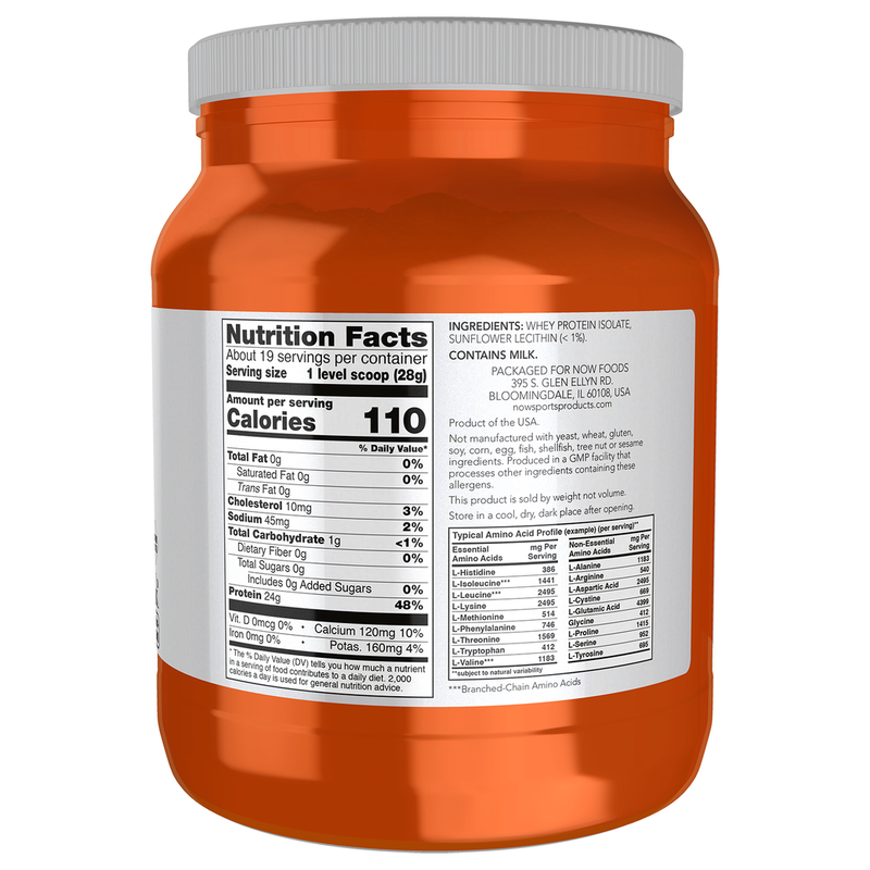 Whey Protein Isolate Pure (544 g) - right view