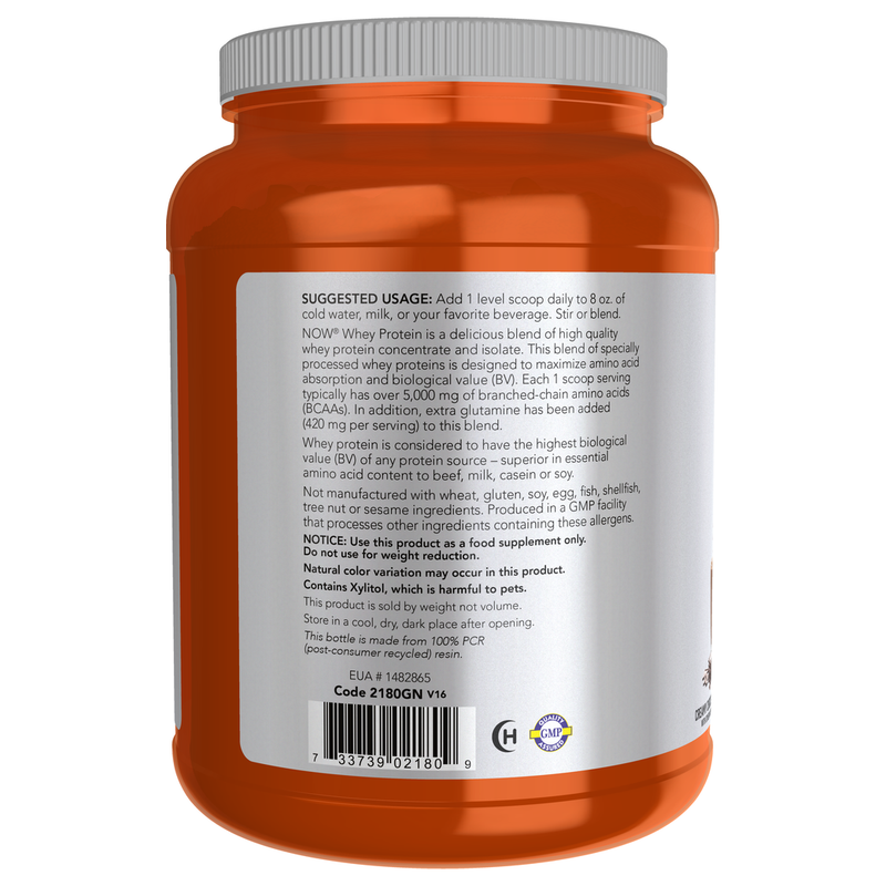 Whey Protein Creamy Chocolate Powder (907 g) - left view