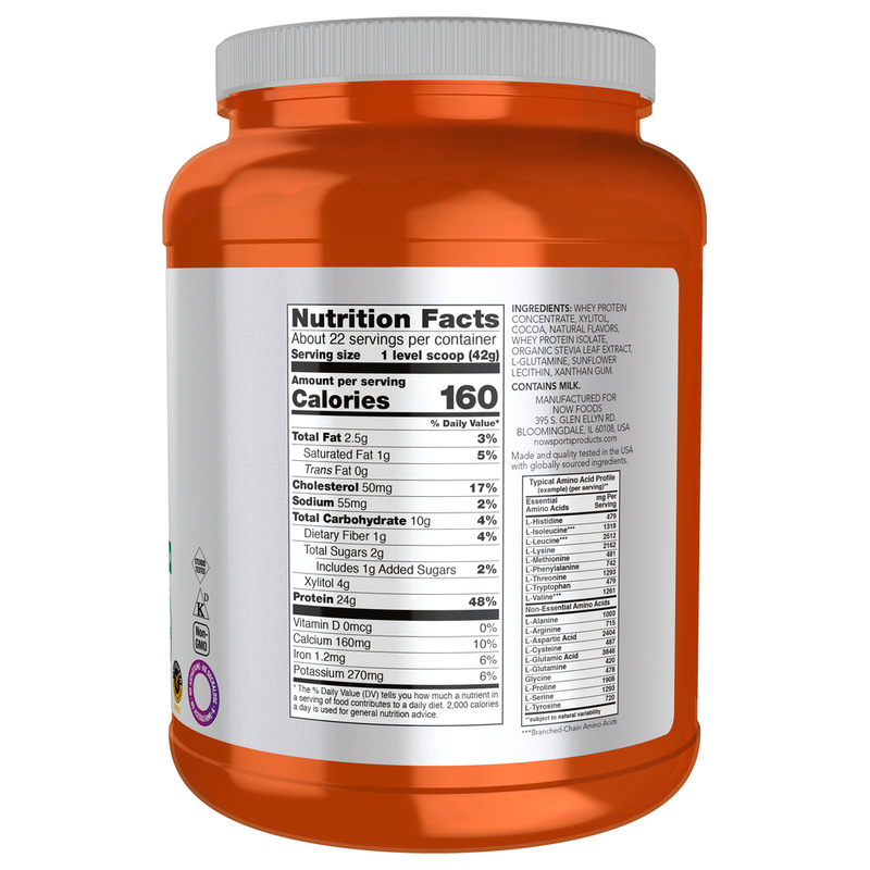 Whey Protein Creamy Chocolate Powder (907 g) - right view