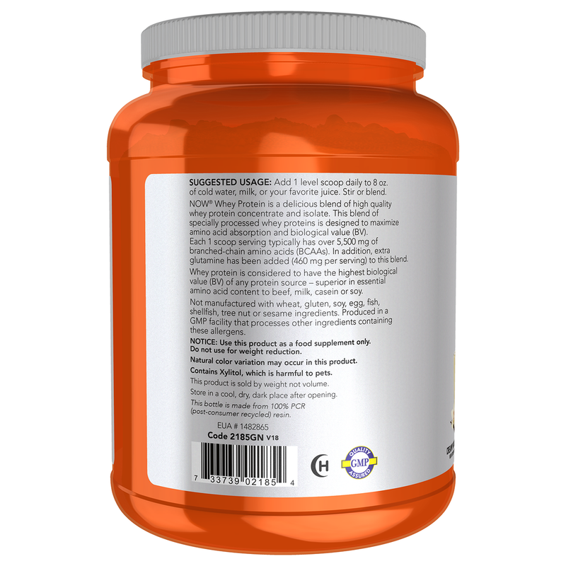 Whey Protein Natural Vanilla (907 g) - left view