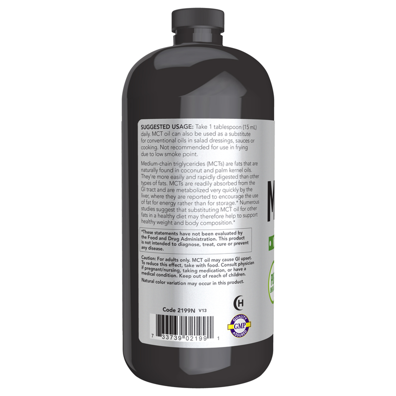 MCT Oil (946 ml) - label information