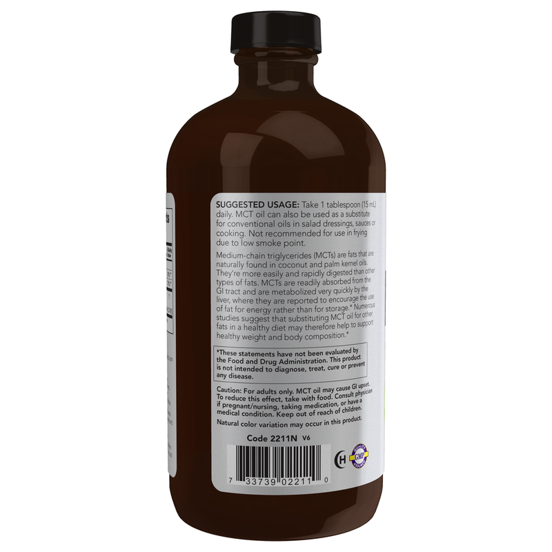 MCT Oil (473 ml) - label information
