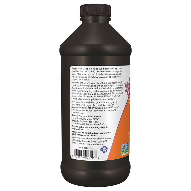 Sunflower Liquid Lecithin (473 ml) - left view