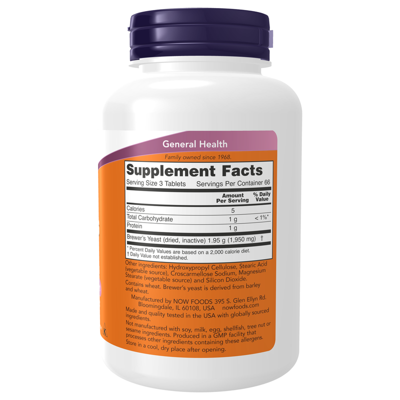 Brewers Yeast 650mg (200 Tablets) - supplement facts