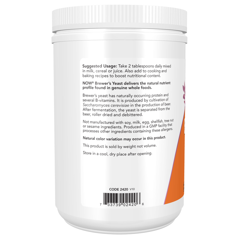 Brewers Yeast Debittered (454 g) - label information