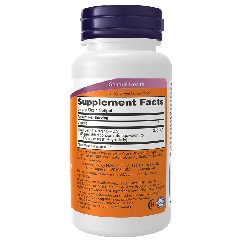 Royal Jelly 1000mg (60 Softgels) - right view