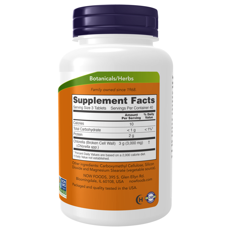 Chlorella 1000mg Tablets (120 Tablets) - supplement facts