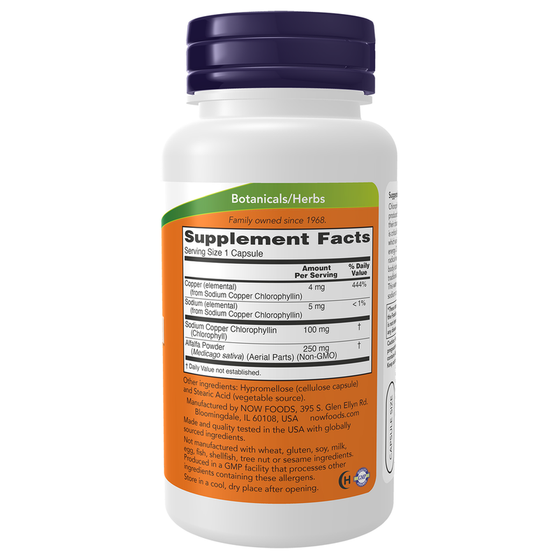 Chlorophyll 100mg Veg Capsules (90 Capsules) - right view