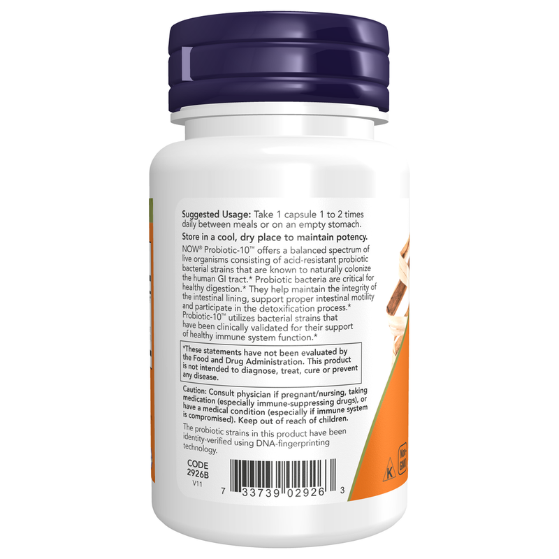 Probiotic-10 25 Billion (50 Capsules) - label information