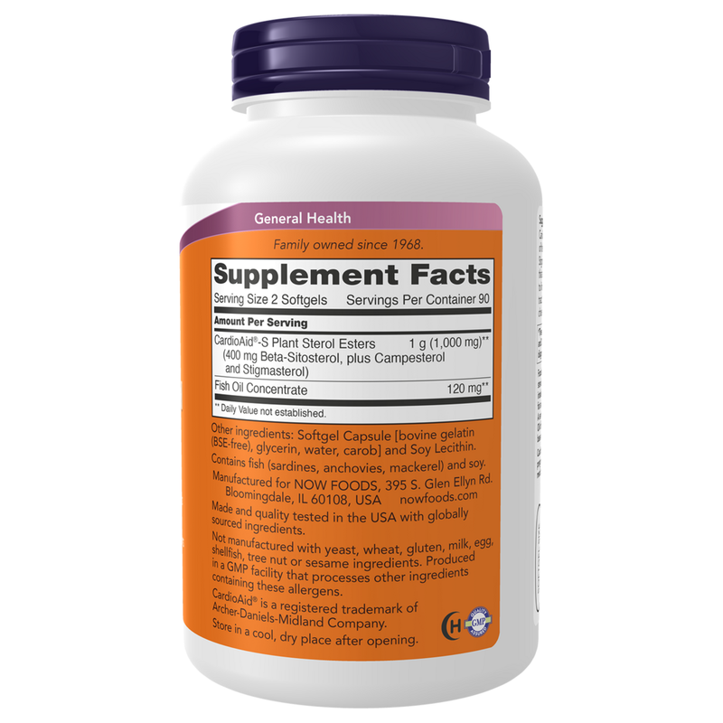 Beta-Sitosterol Plant Sterols (180 Softgels) - supplement facts