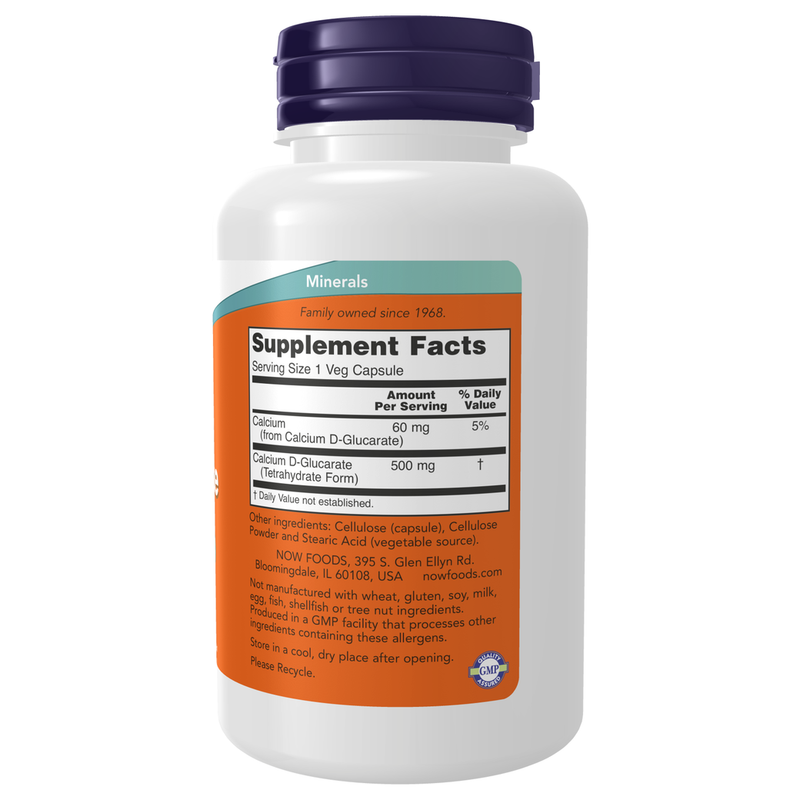 Calcium D-Glucarate (90 Capsules) - supplement facts