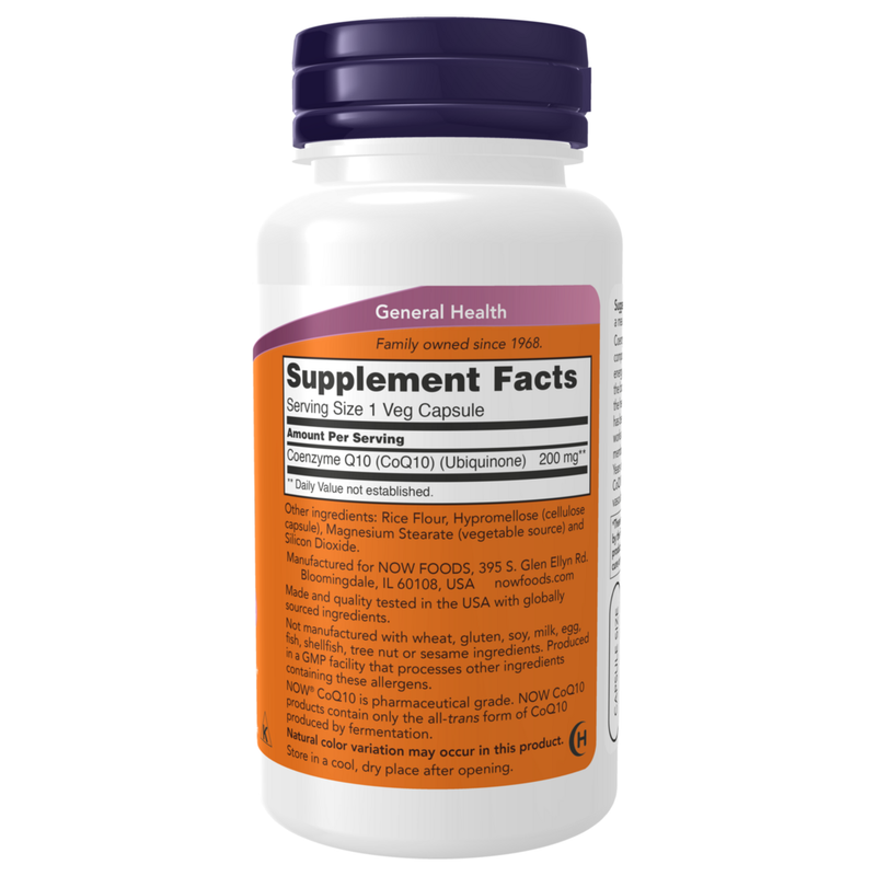 CoQ10 200mg (60 Capsules) - supplement facts