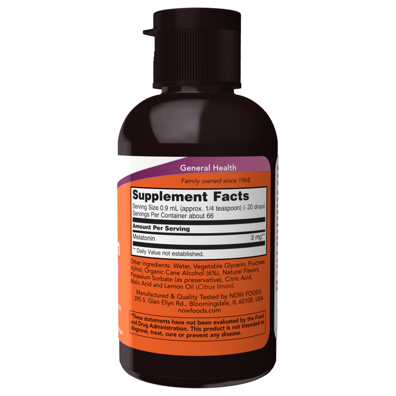 Liquid Melatonin (59 ml) - supplement facts