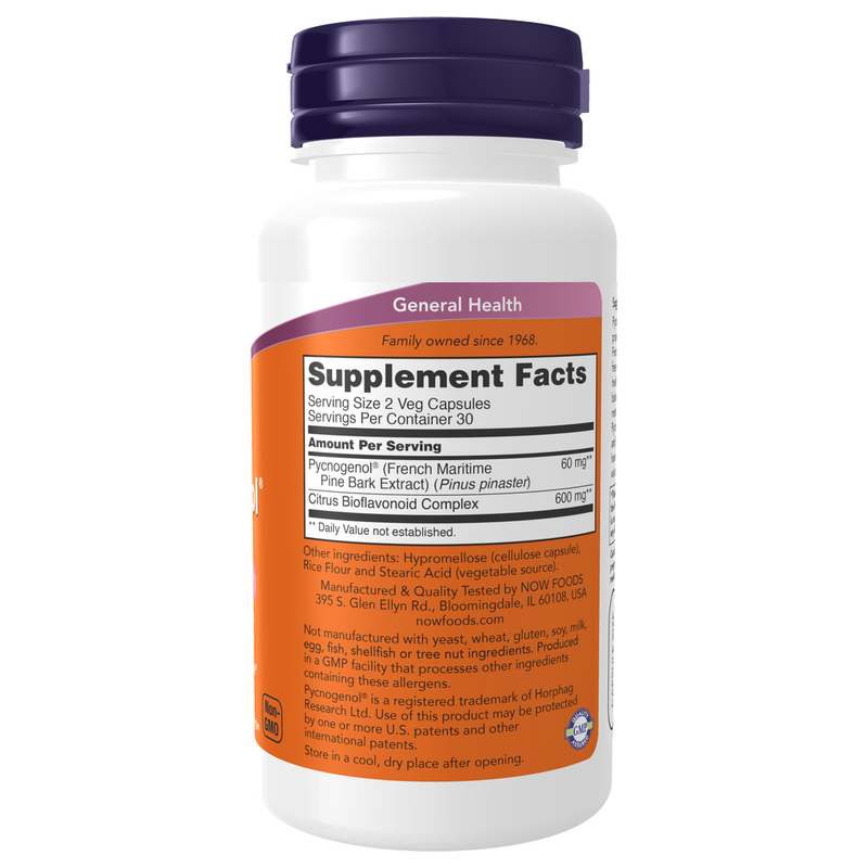 Pycnogenol 30mg (60 Capsules) - supplement facts