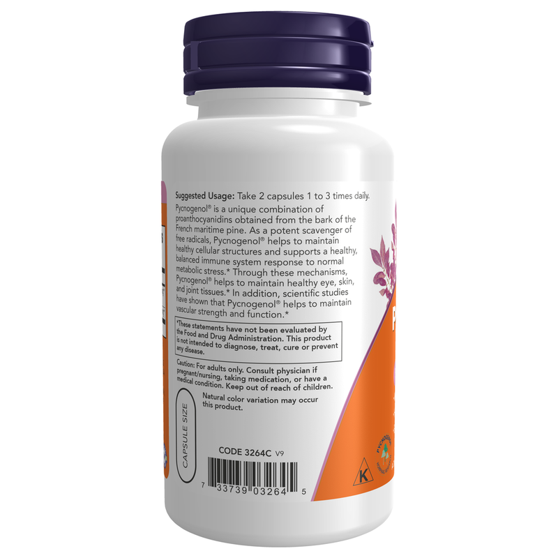 Pycnogenol 30mg (60 Capsules) - label information