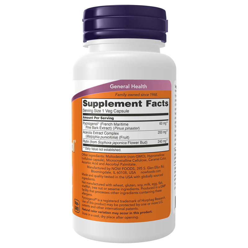 Pycnogenol 60mg (50 Capsules) - right view