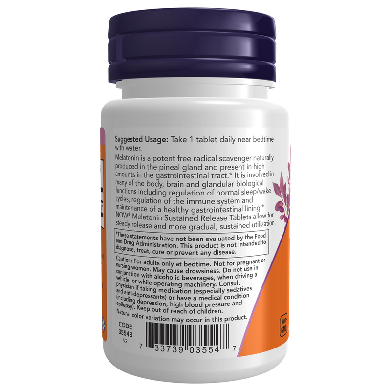 Melatonin 5mg SR (120 Tablets) - label information