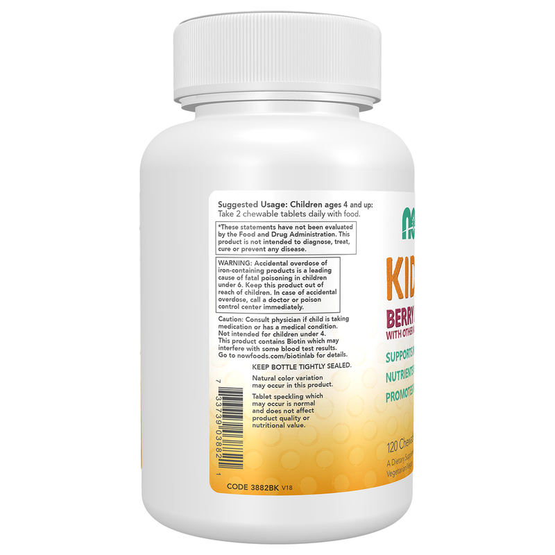 Kid Vits Berry Blast (120 Chewables) - left view