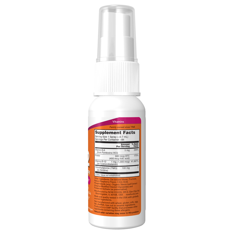 B-12 Liposomal Spray 1000mcg (59 ml) - supplement facts