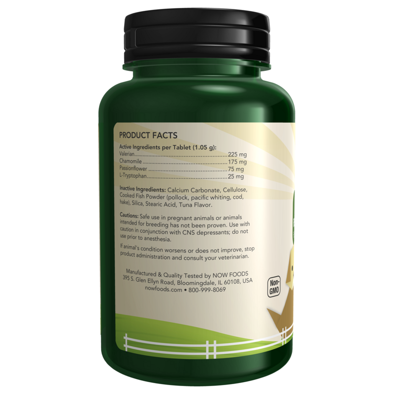 Pet Relaxant for Dogs and Cats (90 Tablets) - supplement facts