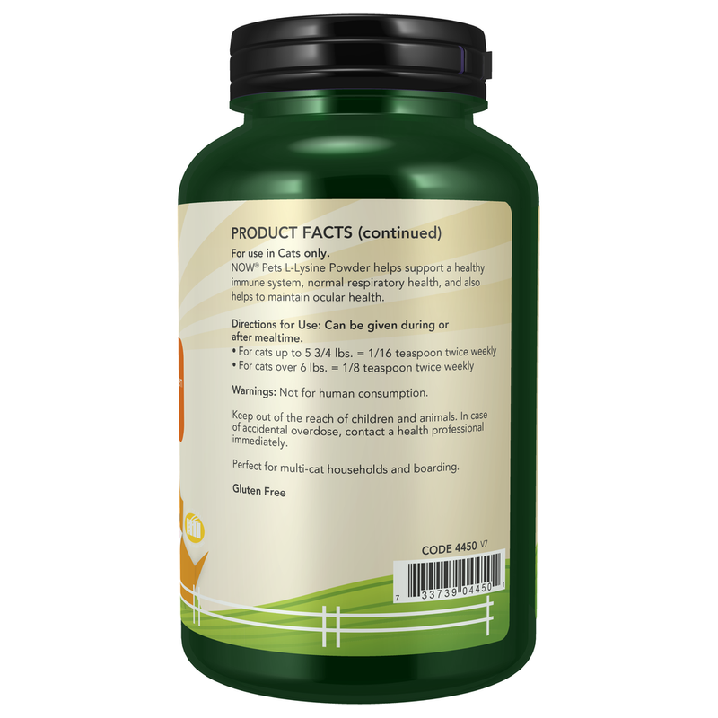 Pets L-Lysine Powder (8 oz) - right view