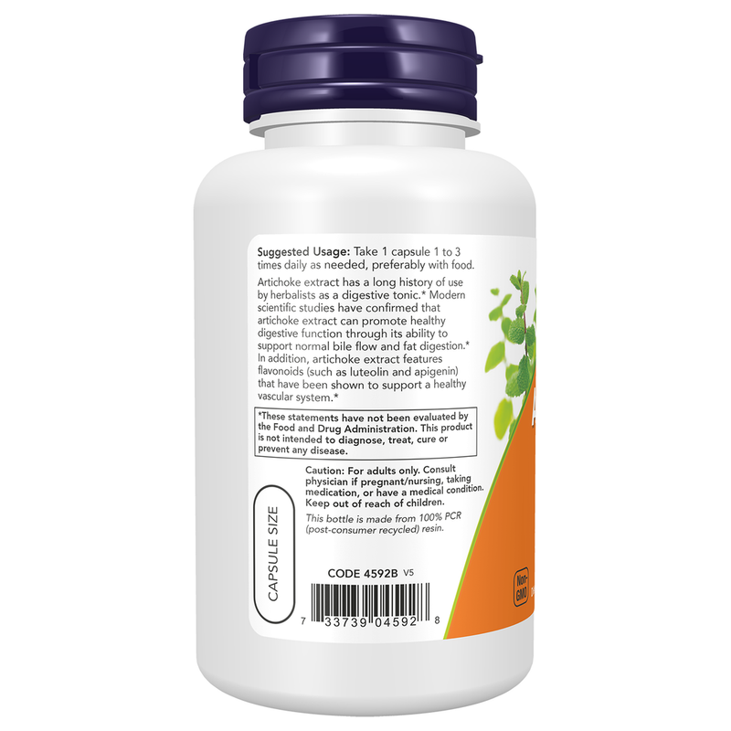 Artichoke Extract (450 mg) (90 Capsules) - left view