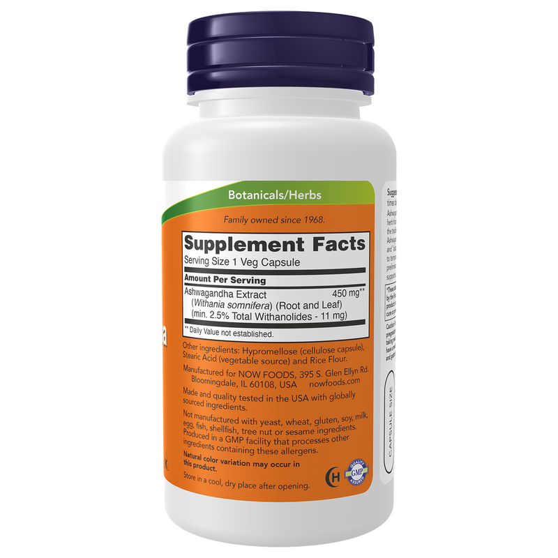 Ashwagandha Extract 450mg (90 Capsules) - right view