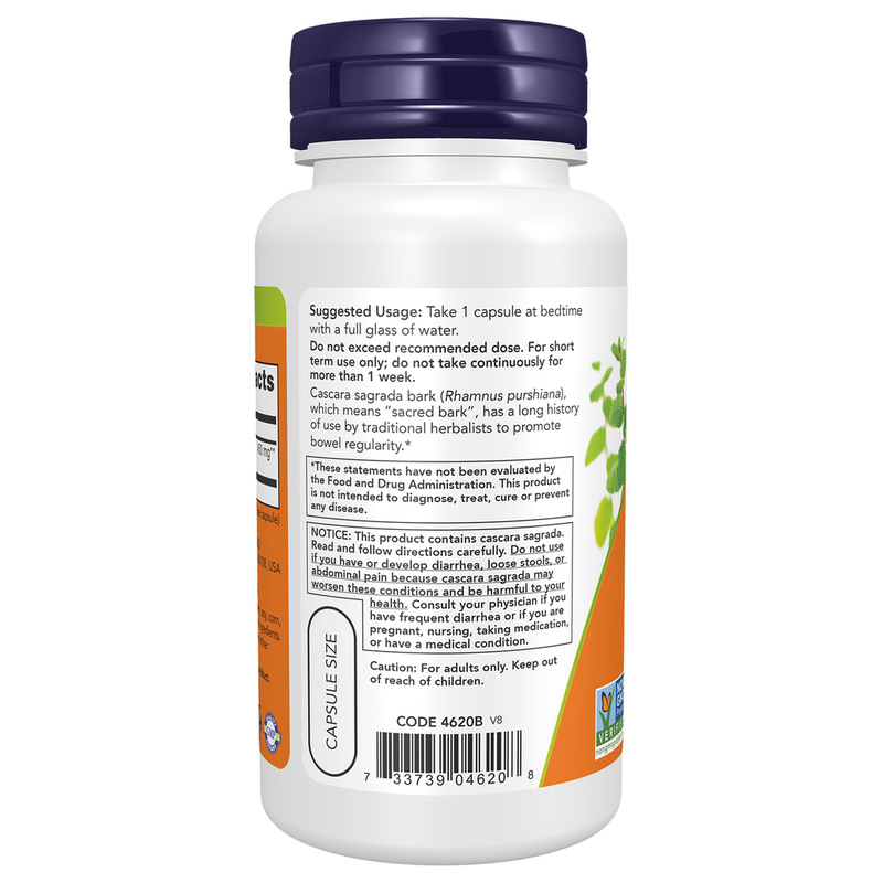 Cascara Sagrada 450mg (100 Capsules) - left view