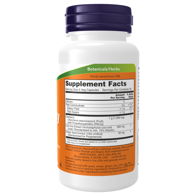 Cranberry with PACs (90 Capsules) - supplement facts