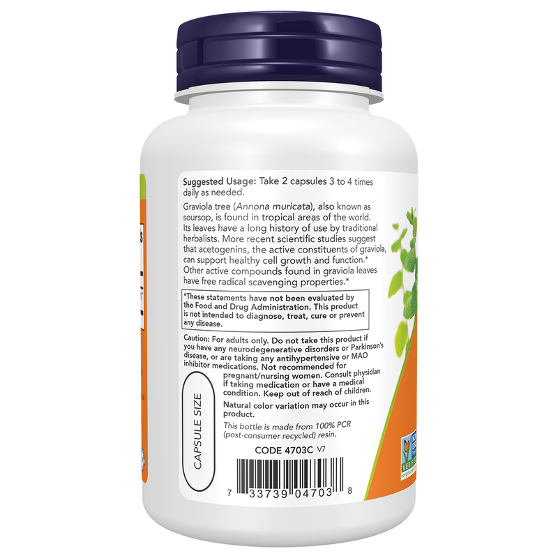 Graviola (500 mg) (100 Capsules) - left view