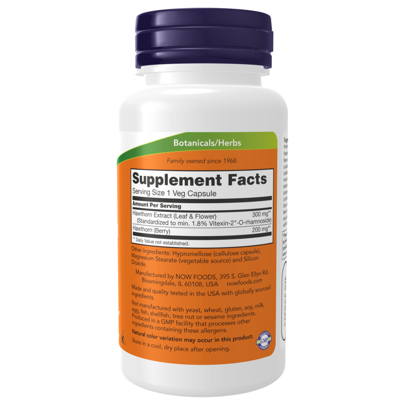 Hawthorn Extract 300mg (90 Capsules) - supplement facts