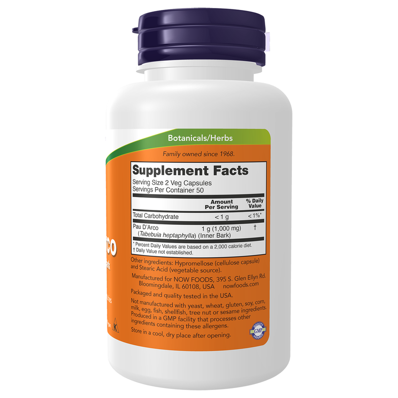 Pau D'Arco (500 mg) (100 Capsules) - right view