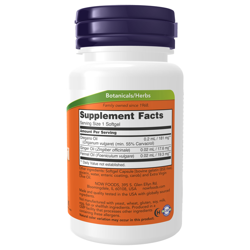 Oregano Oil (90 Softgel) - supplement facts
